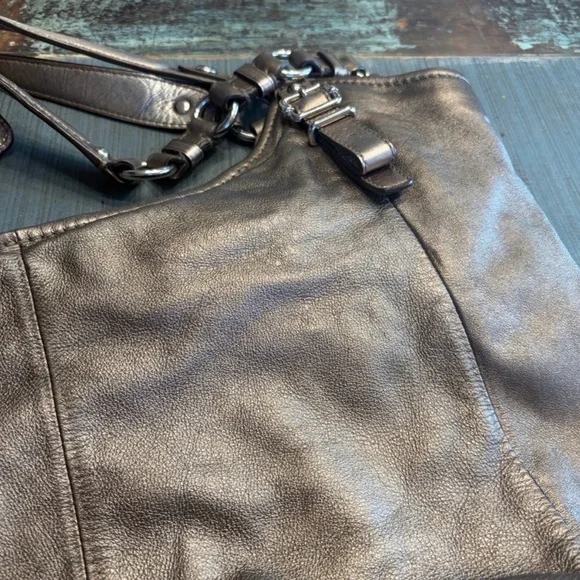 Coach Madison metallic silver leather hobo shoulder bag Tote bag - Picture 15 of 16
